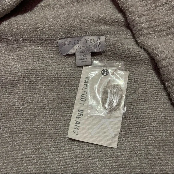 Barefoot‎ Dreams CozyChic Lite Circle Cardigan L/XL Pewter Pearl NWT - Picture 10 of 12
